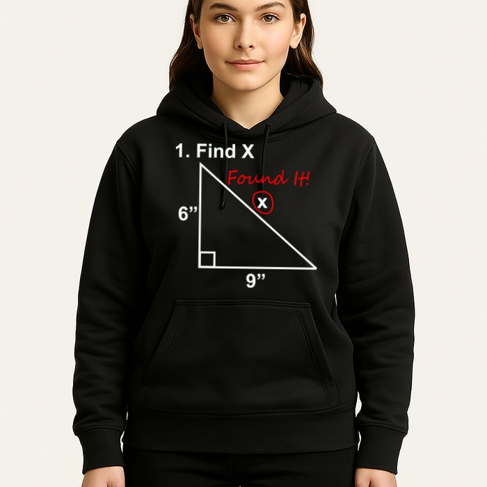 Find X Found It Funny Math School Hoodie