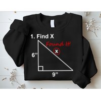 Find X Found It Funny Math School Sweatshirt
