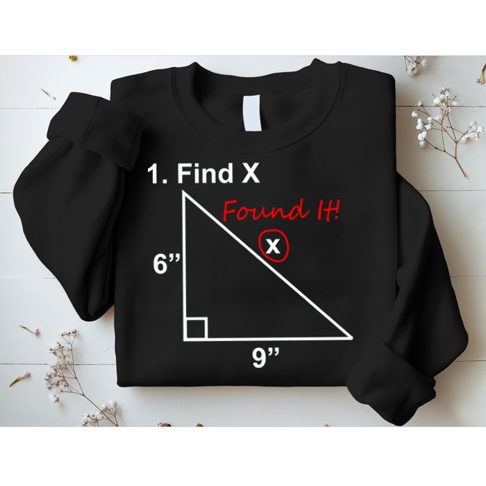 Find X Found It Funny Math School Sweatshirt