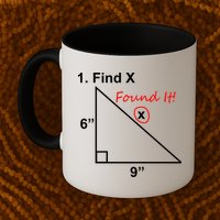 Find X Found It Funny Math School Mug