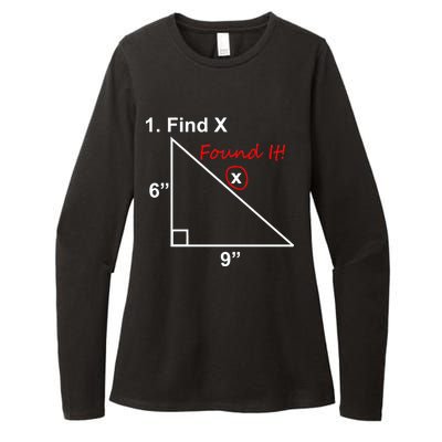 Find X Found It Funny Math School Womens CVC Long Sleeve Shirt