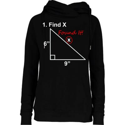 Find X Found It Funny Math School Womens Funnel Neck Pullover Hood