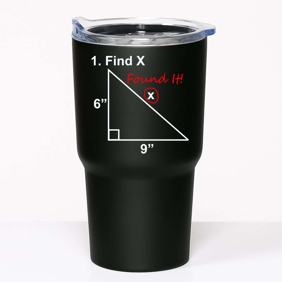Find X Found It Funny Math School Tumbler
