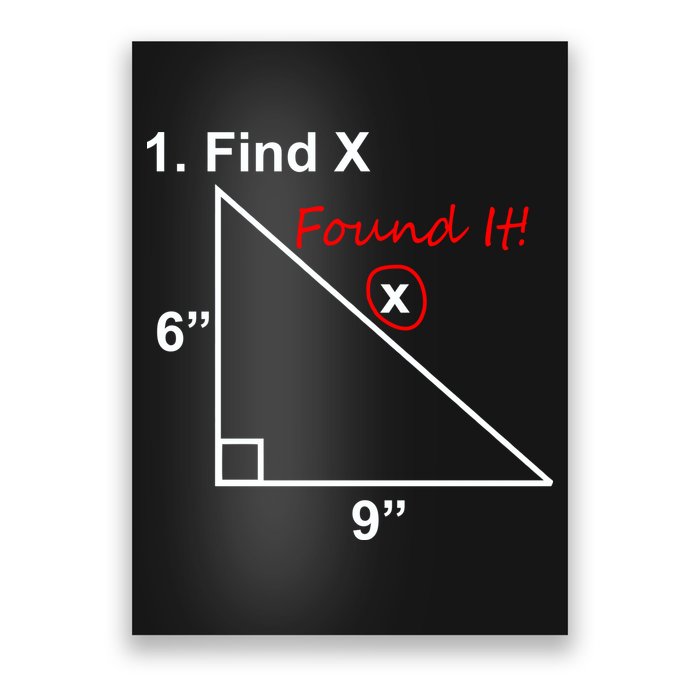 Find X Found It Funny Math School Poster