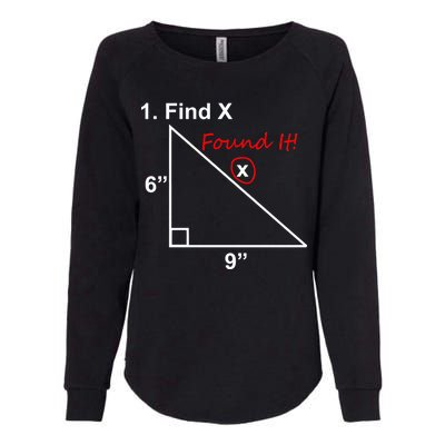 Find X Found It Funny Math School Womens California Wash Sweatshirt