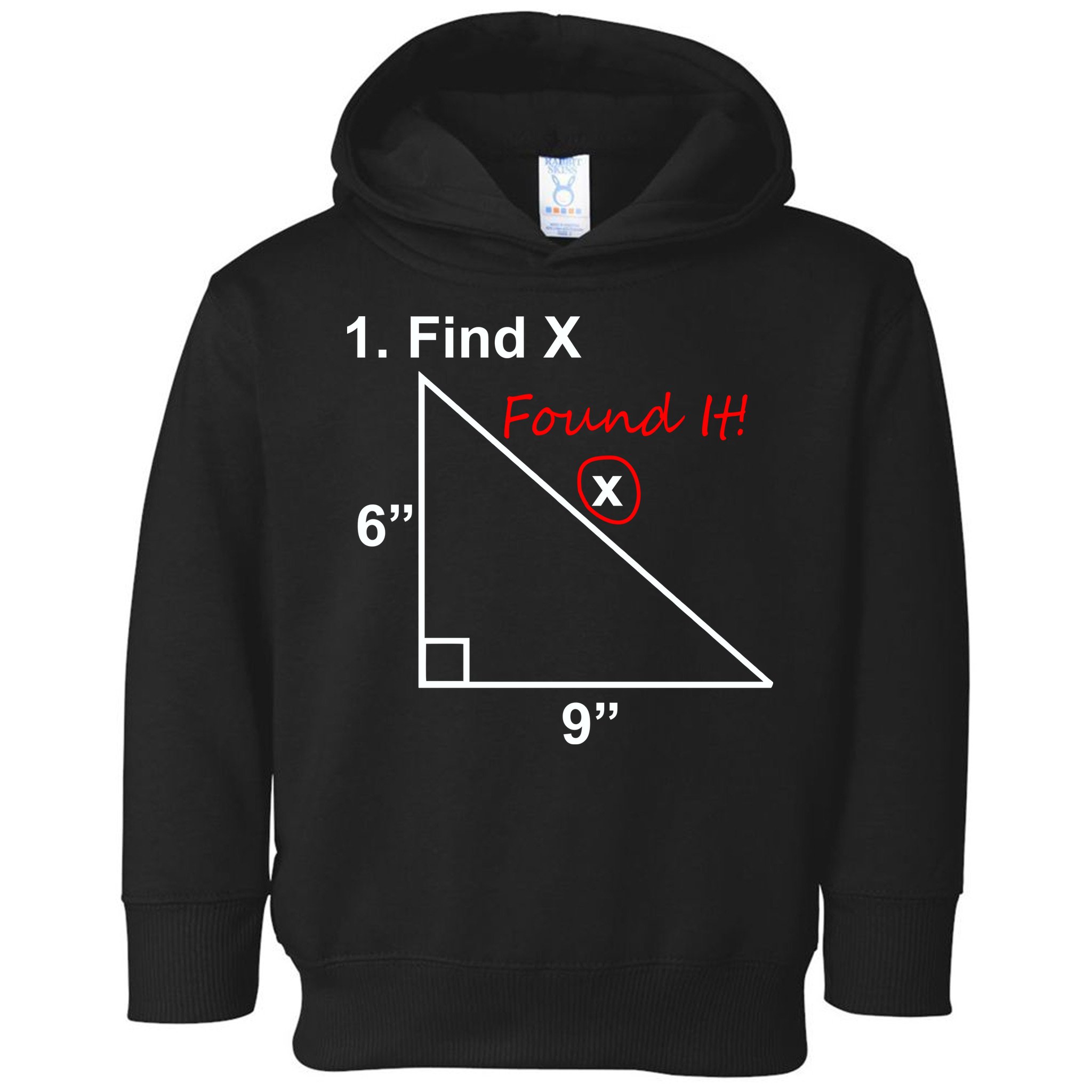 Find X Found It Funny Math School Toddler Hoodie