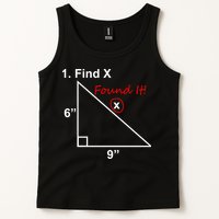 Find X Found It Funny Math School Tank Top