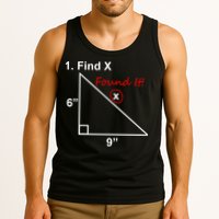 Find X Found It Funny Math School Tank Top