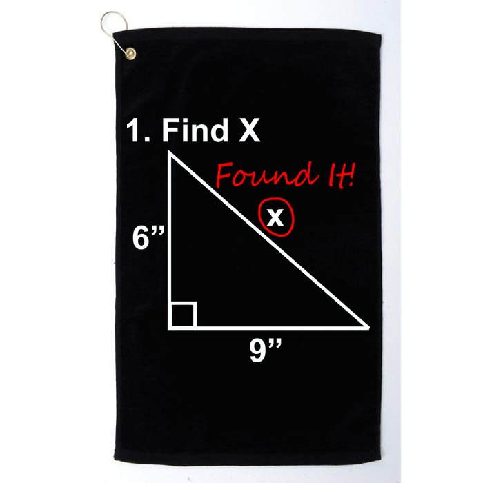 Find X Found It Funny Math School Golf Towel