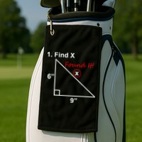 Find X Found It Funny Math School Golf Towel