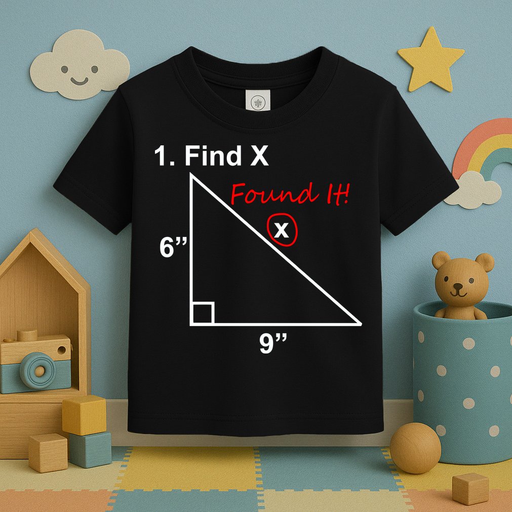 Find X Found It Funny Math School Toddler T-Shirt