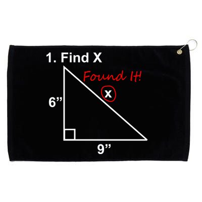Find X Found It Funny Math School Grommeted Golf Towel