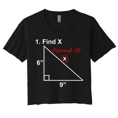 Find X Found It Funny Math School Crop Top