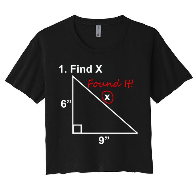 Find X Found It Funny Math School Crop Top