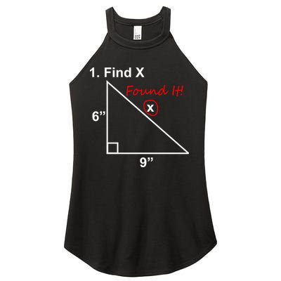 Find X Found It Funny Math School Women's Perfect Tri Rocker Tank