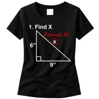 Find X Found It Funny Math School Womens T-Shirt