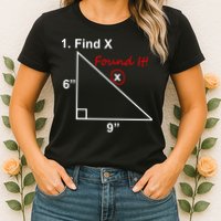 Find X Found It Funny Math School Womens T-Shirt