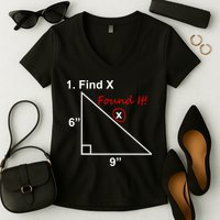 Find X Found It Funny Math School Women's V-Neck T-Shirt