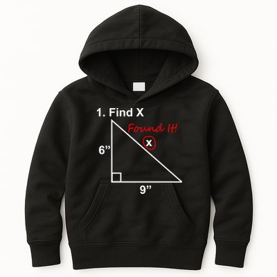 Find X Found It Funny Math School Kids Hoodie