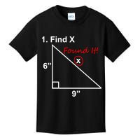 Find X Found It Funny Math School Kids T-Shirt
