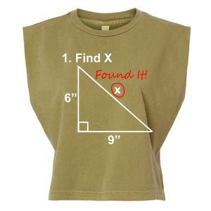 Find X Found It Funny Math School Garment-Dyed Women's Muscle Tee