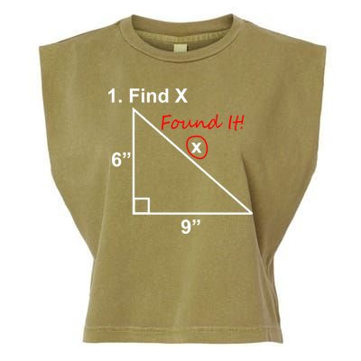 Find X Found It Funny Math School Garment-Dyed Women's Muscle Tee