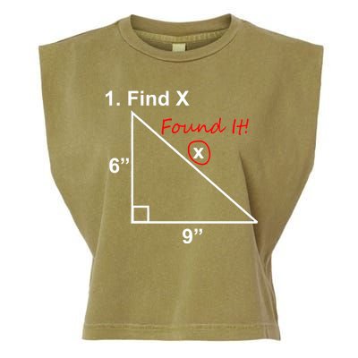 Find X Found It Funny Math School Garment-Dyed Women's Muscle Tee