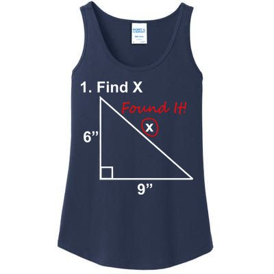 Find X Found It Funny Math School Ladies Essential Tank