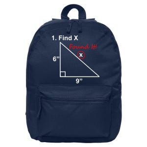 Find X Found It Funny Math School 16 in Basic Backpack