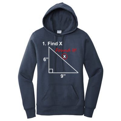 Find X Found It Funny Math School Women's Pullover Hoodie