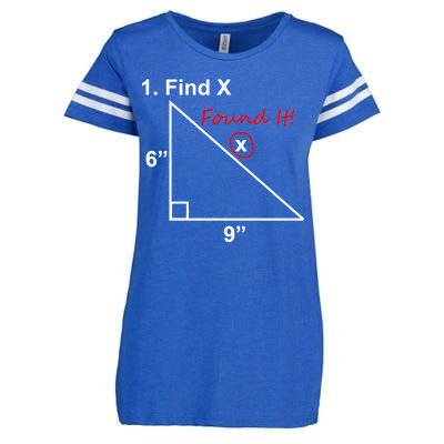 Find X Found It Funny Math School Enza Ladies Jersey Football T-Shirt