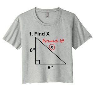 Find X Found It Funny Math School Women's Crop Top Tee