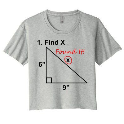 Find X Found It Funny Math School Women's Crop Top Tee