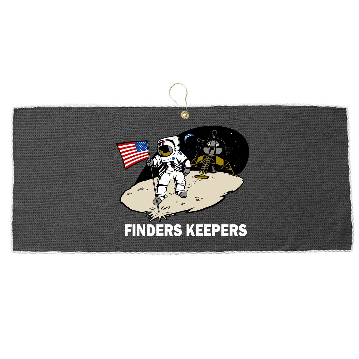 Finders Keepers Large Microfiber Waffle Golf Towel