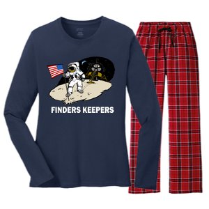 Finders Keepers Women's Long Sleeve Flannel Pajama Set 