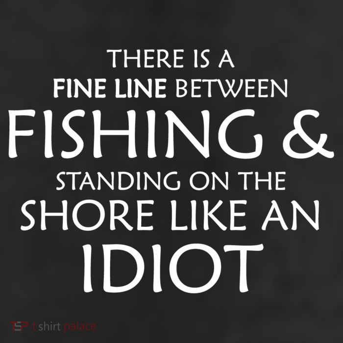 Fine Line Between Fishing And Idiots 11oz C Handle Ceramic Mug