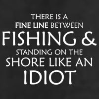 Fine Line Between Fishing And Idiots 15oz Campfire Ceramic Mug