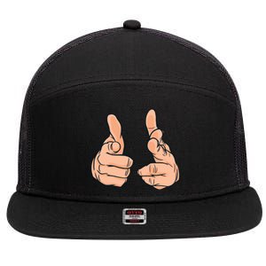 Finger Guns 7 Panel Mesh Trucker Snapback Hat