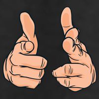 Finger Guns 7 Panel Mesh Trucker Snapback Hat