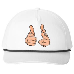 Finger Guns Snapback Five-Panel Rope Hat