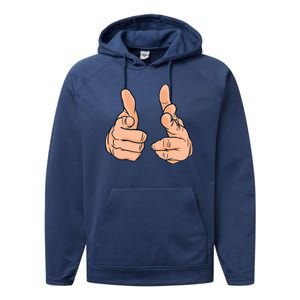 Finger Guns Performance Fleece Hoodie