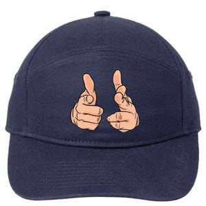 Finger Guns 7-Panel Snapback Hat