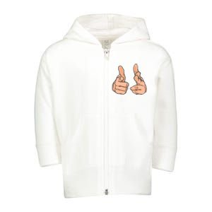 Finger Guns Toddler Zip Fleece Hoodie