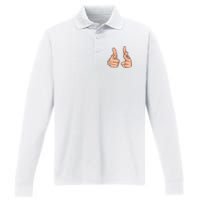 Finger Guns Performance Long Sleeve Polo