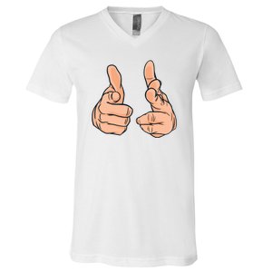 Finger Guns V-Neck T-Shirt