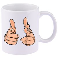 Finger Guns 11oz C Handle Ceramic Mug