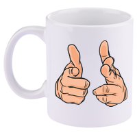 Finger Guns 11oz C Handle Ceramic Mug