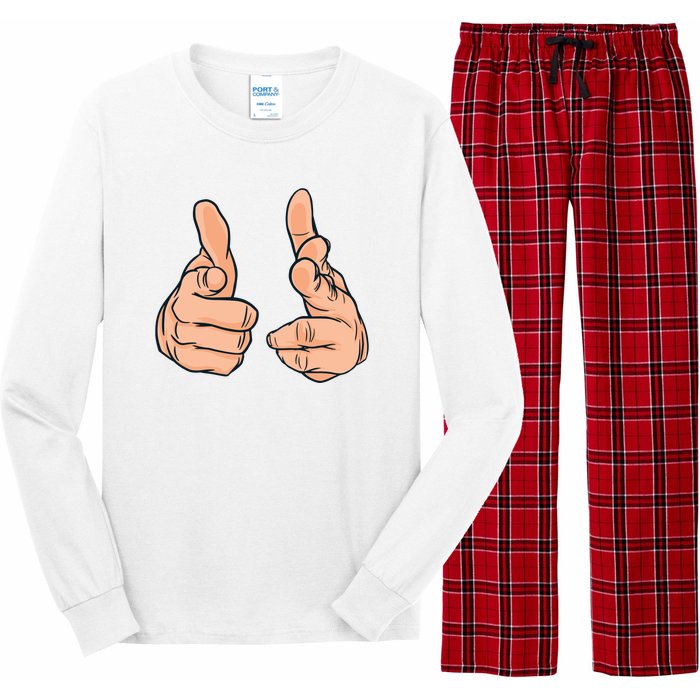 Finger Guns Long Sleeve Pajama Set