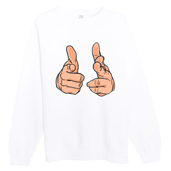 Finger Guns Premium Crewneck Sweatshirt