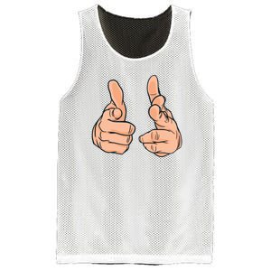 Finger Guns Mesh Reversible Basketball Jersey Tank